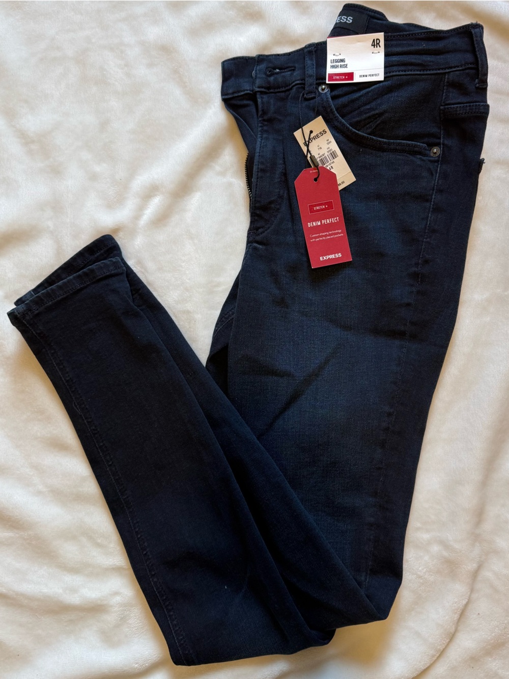 Express Women's Dark Blue Denim Perfect Legging High Rise Jeans